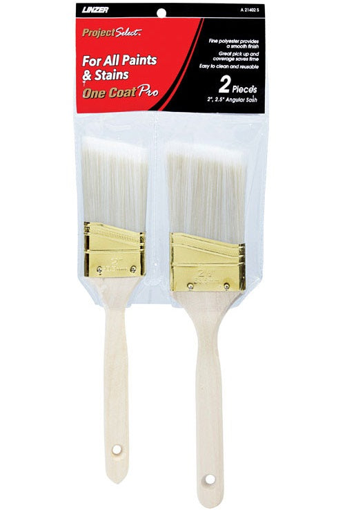 Linzer A 21402 S Angular Sash Synthetic Bristle Paint Brush Set, 2 piece