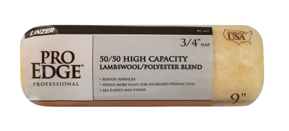 Linzer RC645-9 50/50 Paint Roller Cover, 9" X 3/4" Nap
