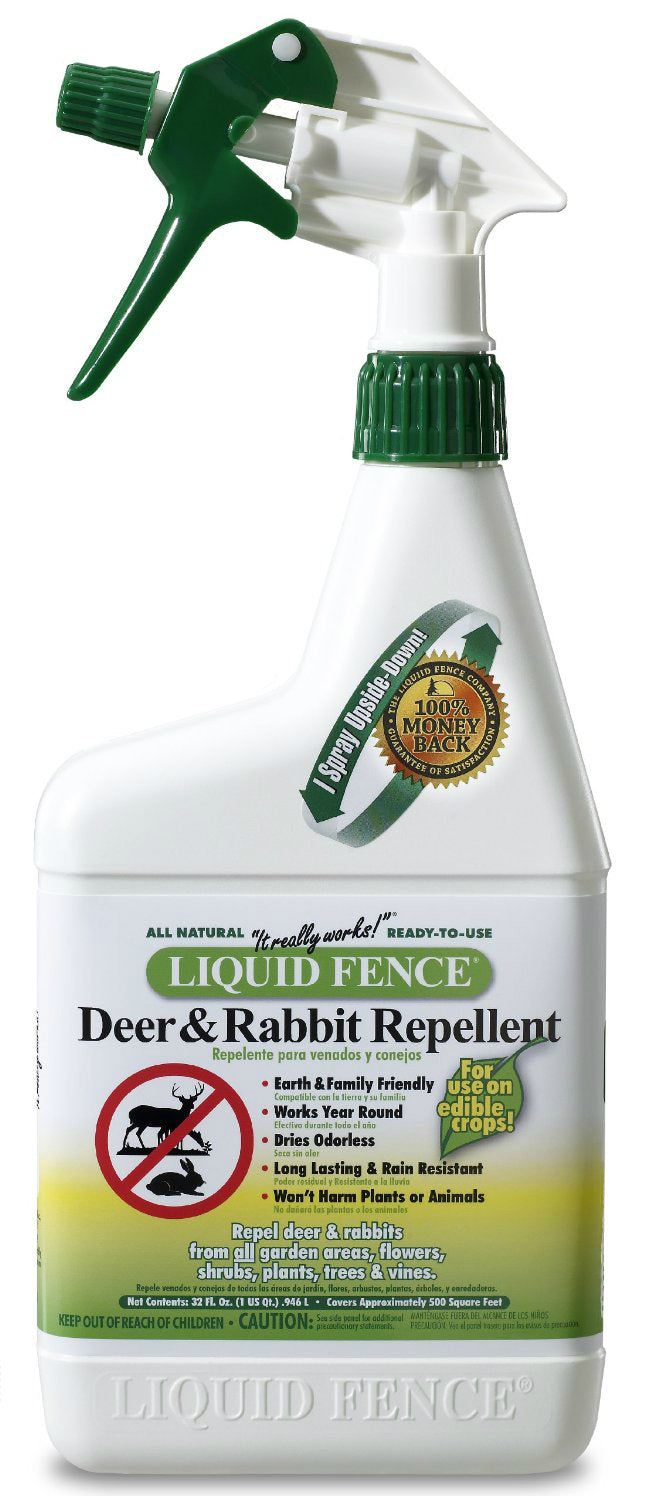 Liquid Fence 00112 Ready To Use Deer And Rabbit Repellent , 32 Oz.
