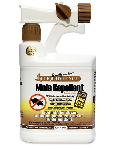 Liquid Fence HG-1666 Mole Repellent, 32 Oz, Ready-To-Use