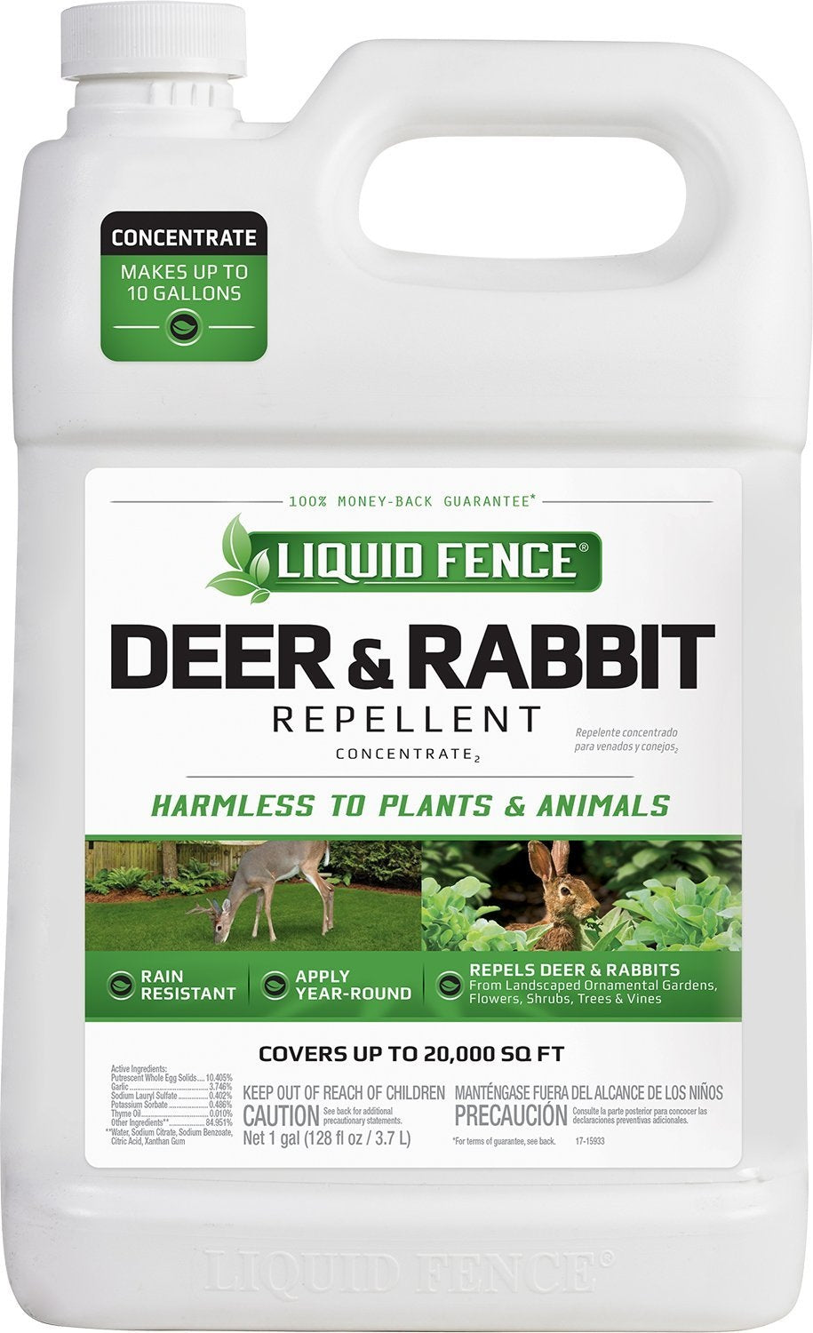 Liquid Fence HG-70111 Deer & Rabbit Concentrate Repellent, 32 Oz