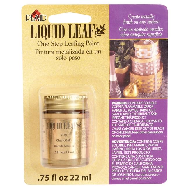 Liquid Leaf 6110 Restoring Metallic Paint, Gold, 3/4 Oz