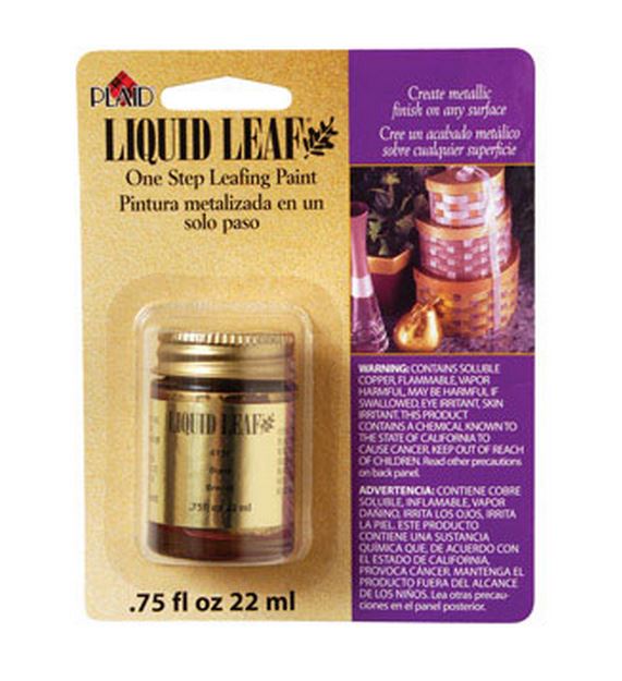 Liquid Leaf 6150 Restoring Metallic Paint, Brass, 1 Oz