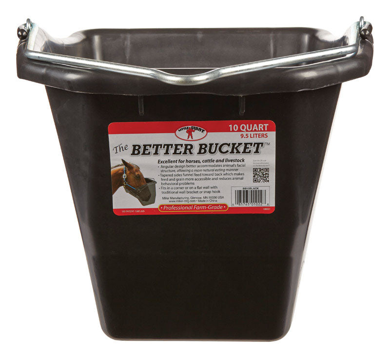 Little Giant BB10BLACK Plastic Better Bucket, 10 Quart, Black