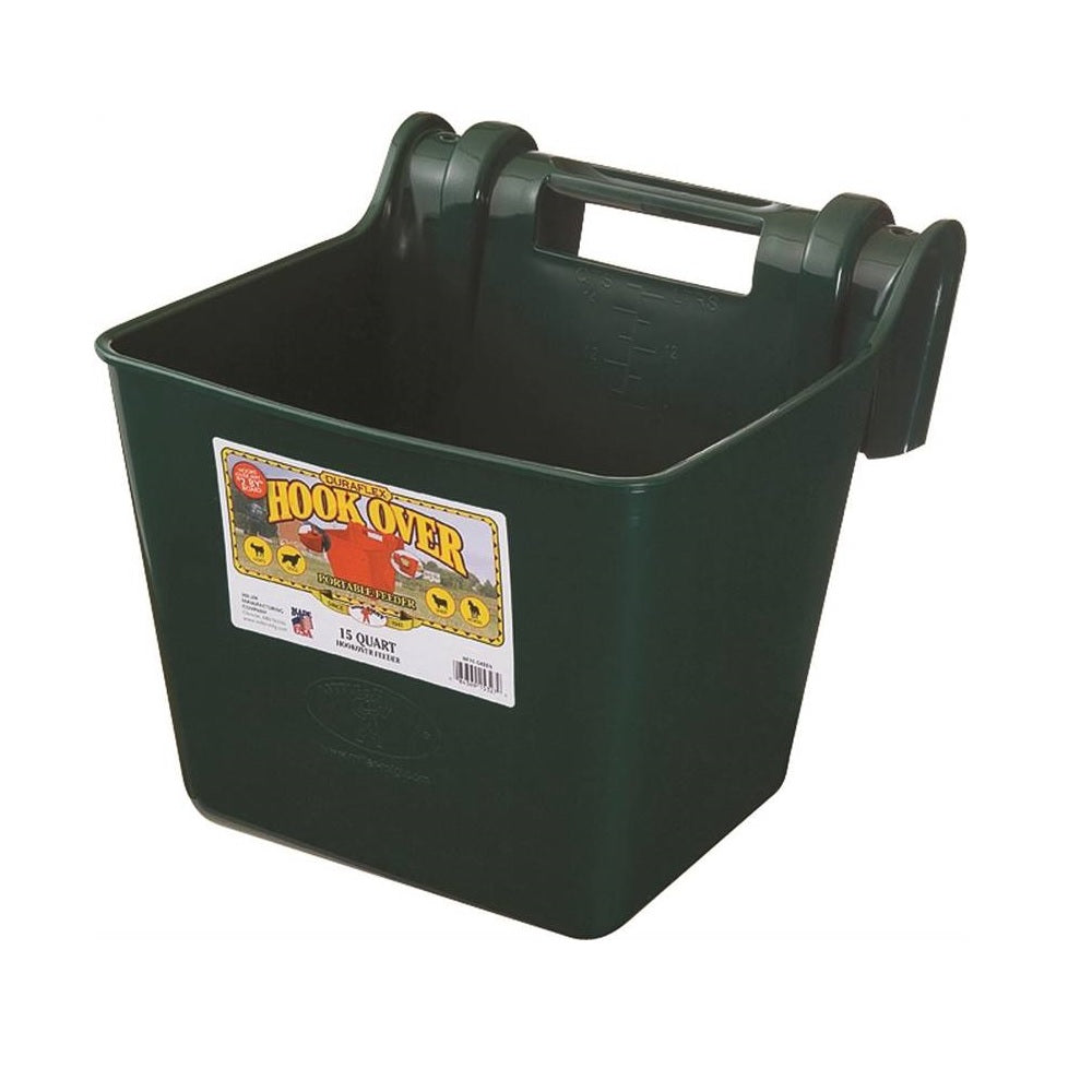 Little Giant HF15GREEN Portable Hook Over Feeder, Green, 15 Quart Capacity