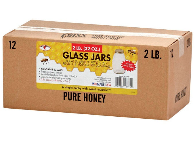 Little Giant HJAR32 Glass Honey Jar, 32 Oz