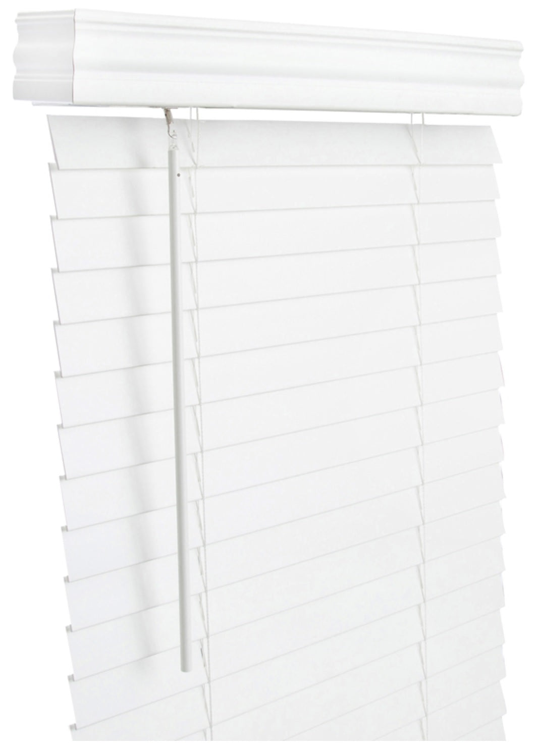 Living Accents FAX2960WH Horizontal Mini-Blinds, Faux Wood, White, 29"