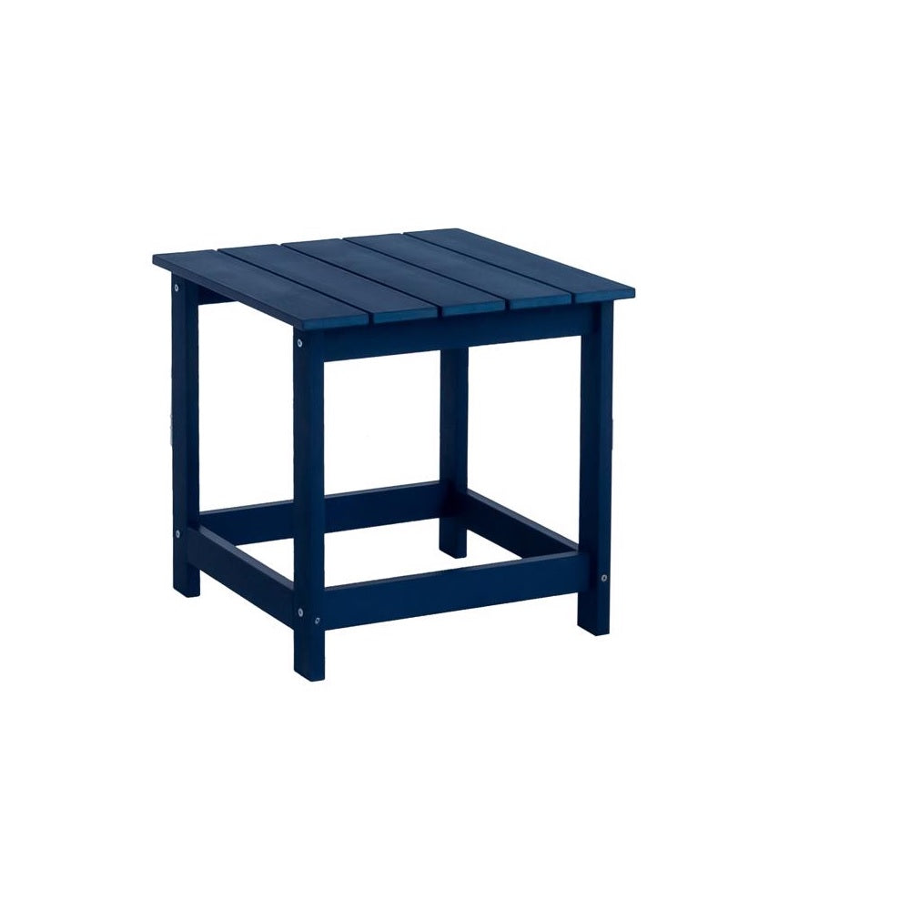Living Accents H22WT0104-B Faux Square Adirondack Side Table, Blue