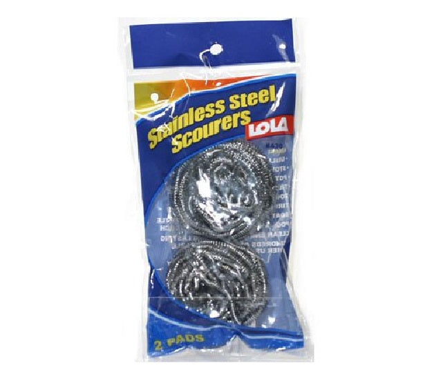 Lola L430 Stainless Steel Scourers, 2 Pads
