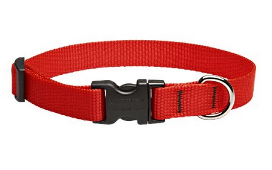 Lupine 22501 Adjustable Dog Collar, Red, 9"-14"