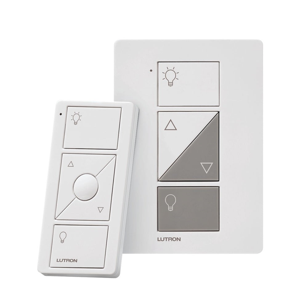 Lutron P-PKG1P-WH-R Caseta Wireless Smart Lighting Lamp Dimmer and Remote Kit, White