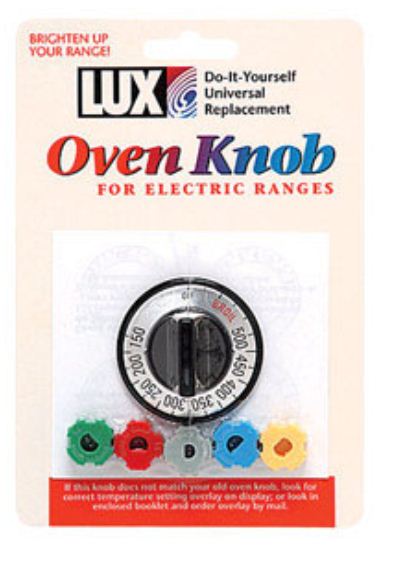 Lux CPR401 Universal Replacement Oven Knob, Black