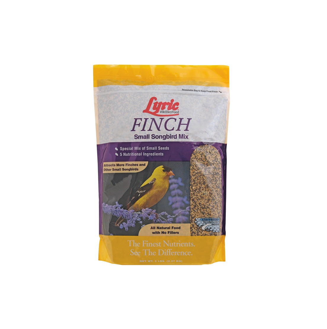 Lyric 26-47404 Finch Canary Grass Seed Wild Bird Food, 5 lb
