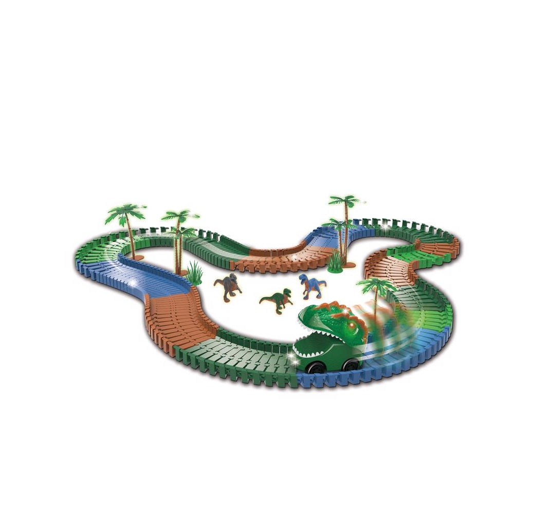 Magic Tracks MTD-MC12/3 Track Dino Chomper, Assorted Colors, 172 Pieces
