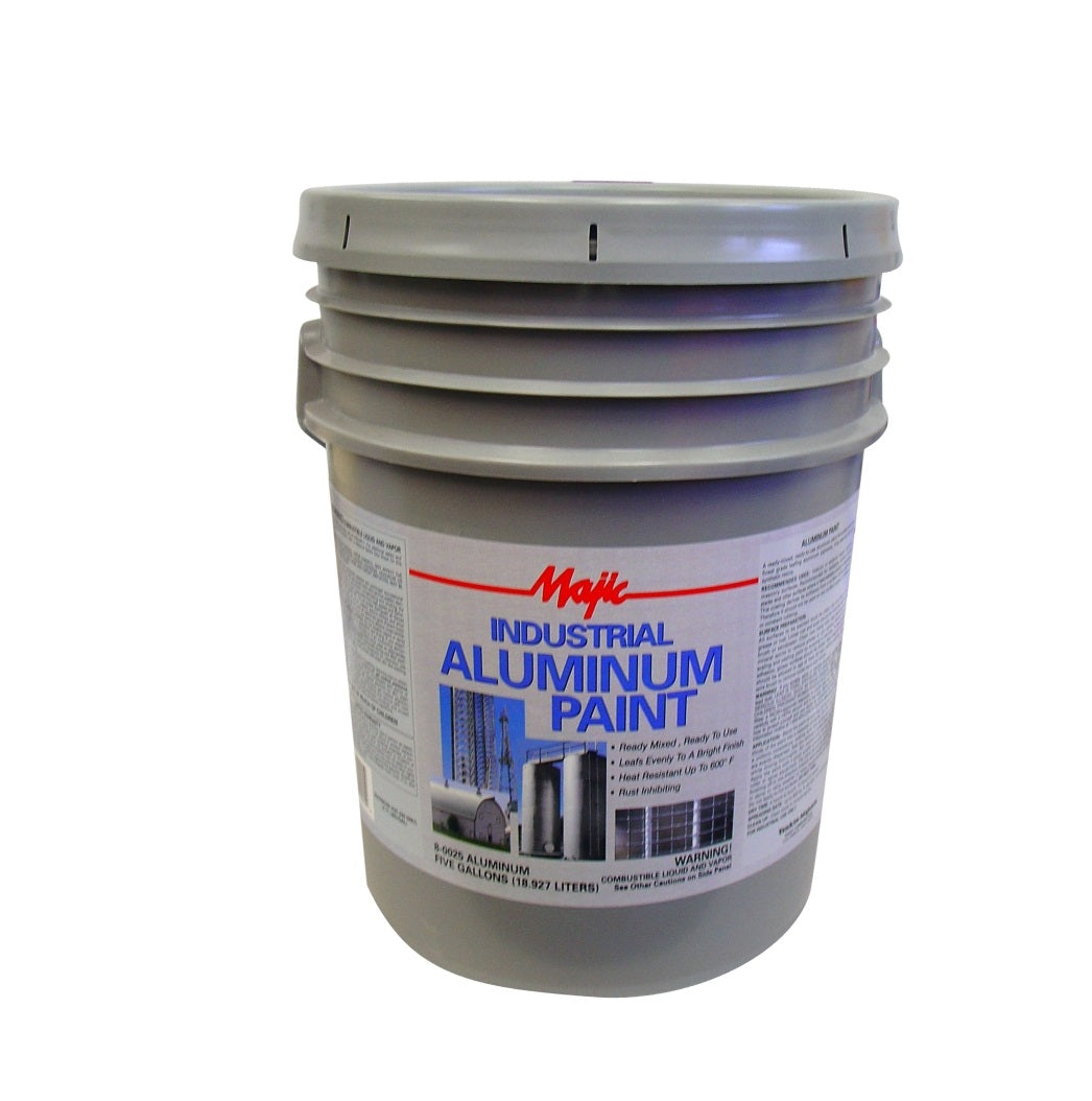 Majic 8-0025-5 Industrial Aluminum Paint, 5 Gallon