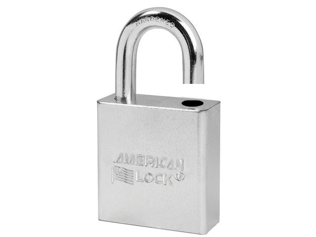 Master Lock A5200D Padlock Chrome Plated, Solid Steel, 1-1/8"