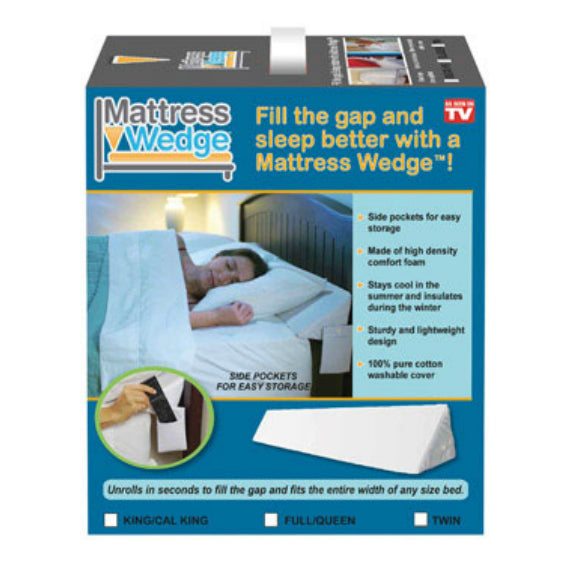 Mattress Wedge MWG001TR Twin Pillow Size Wedge, White