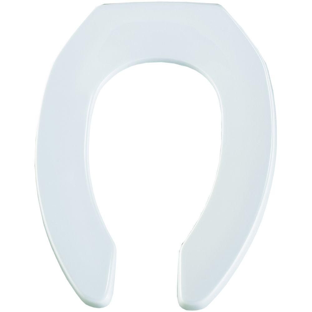 Mayfair 1955CT-000 Commerical Fastening System Elongated Toilet Seat, Plastic, White