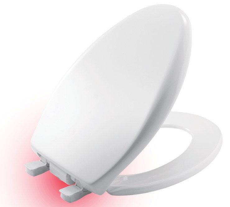 Mayfair 87SLNL-000 iLumaLight Slow Close Toilet Seat, Plastic, White, Round