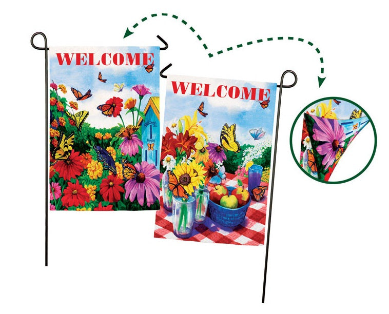 Meadow Creek Z141956 Bouquet Birdhouse Garden Flag , 12.5" x 18", Polyester