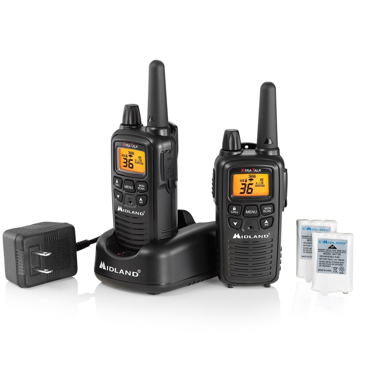 Midland LXT600VP3 2 Way Radio With 36 Channel, Black