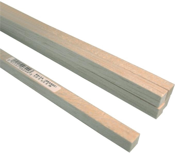 Midwest Products 6099 Balsawood Strip, 1/2" x 1/2" x 36"