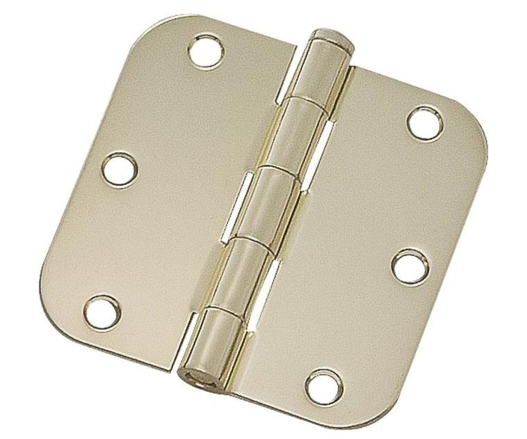 ProSource 20347BBX Residential Door Hinge, 3.5", Bright Brass