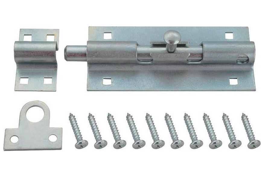 Mintcraft 33305ZCX-BC3L Heavy Duty Barrel Bolt, Zinc, Padlockable, 6"