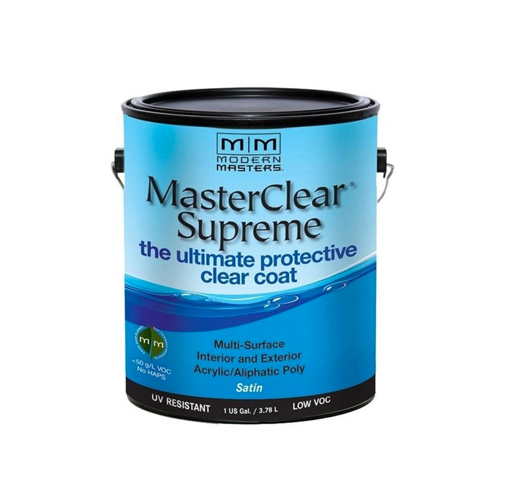 Modern Masters MCS902GAL MasterClear Supreme Water-Based Protective Coating, Satin, 1 Gallon