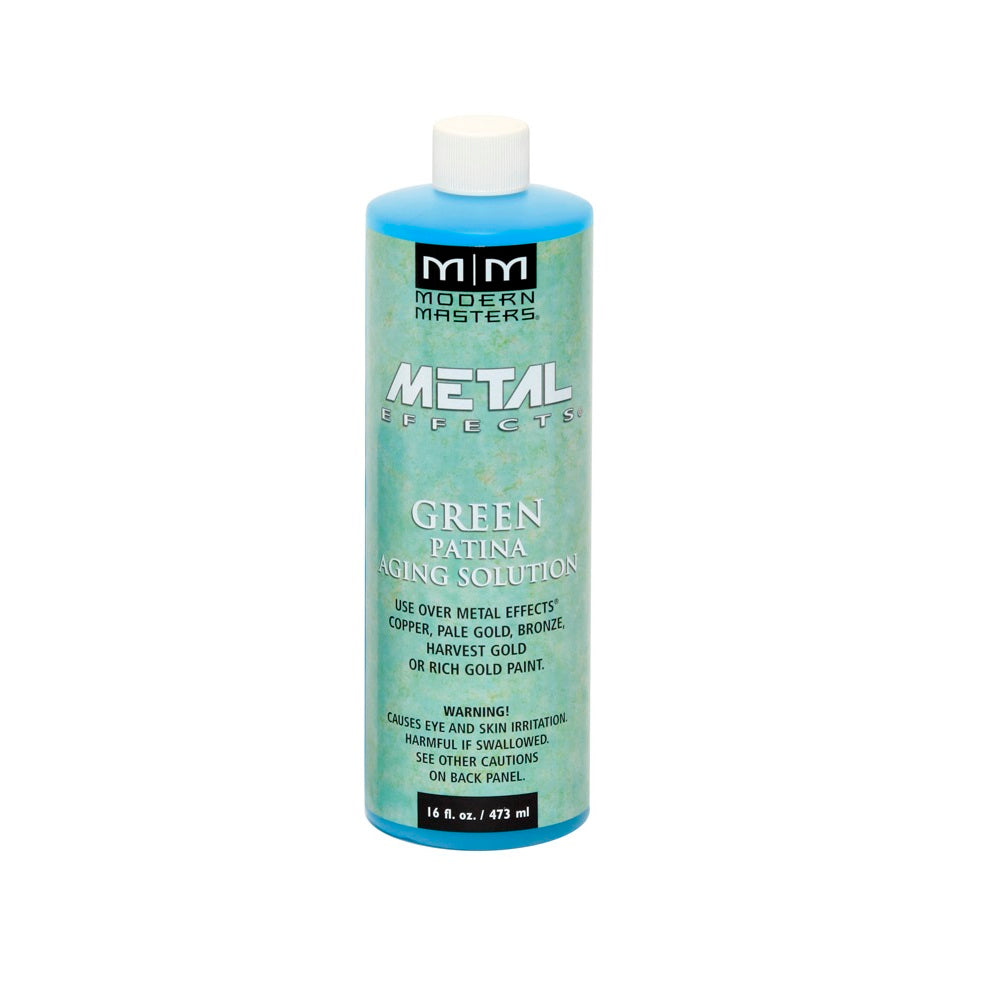Modern Masters PA90116 Metal Effects Green Patina Aging Solution, 16 Oz