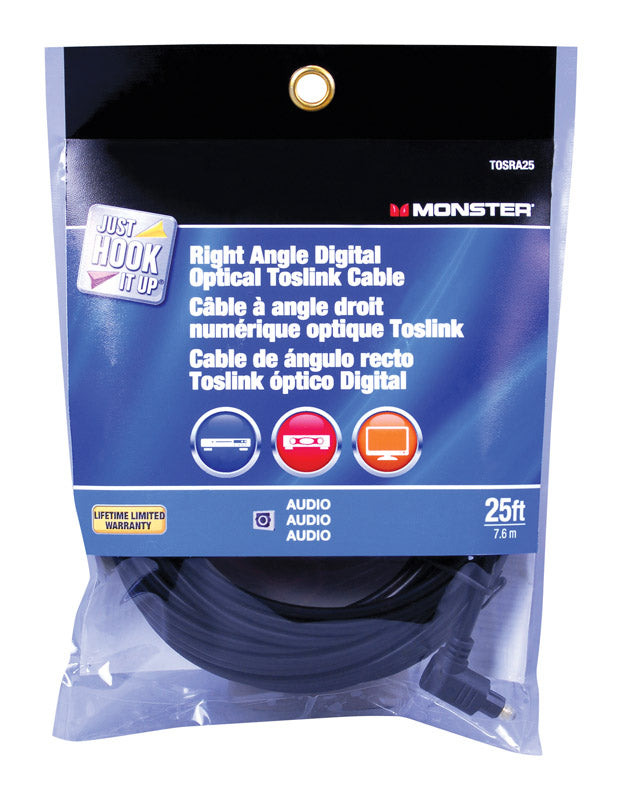 Monster JHIU0027 Just Hook It Up Digital Optical Toslink Cable, 25 ft. L