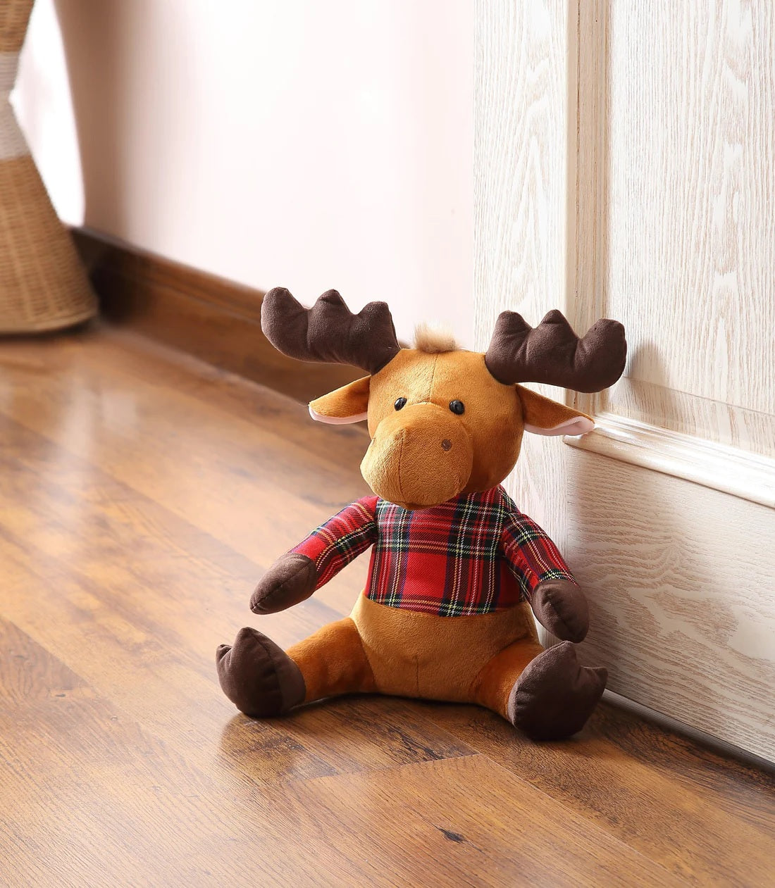 Morgan Fashions M653766 Maurice The Moose Christmas Door Stopper, Brown