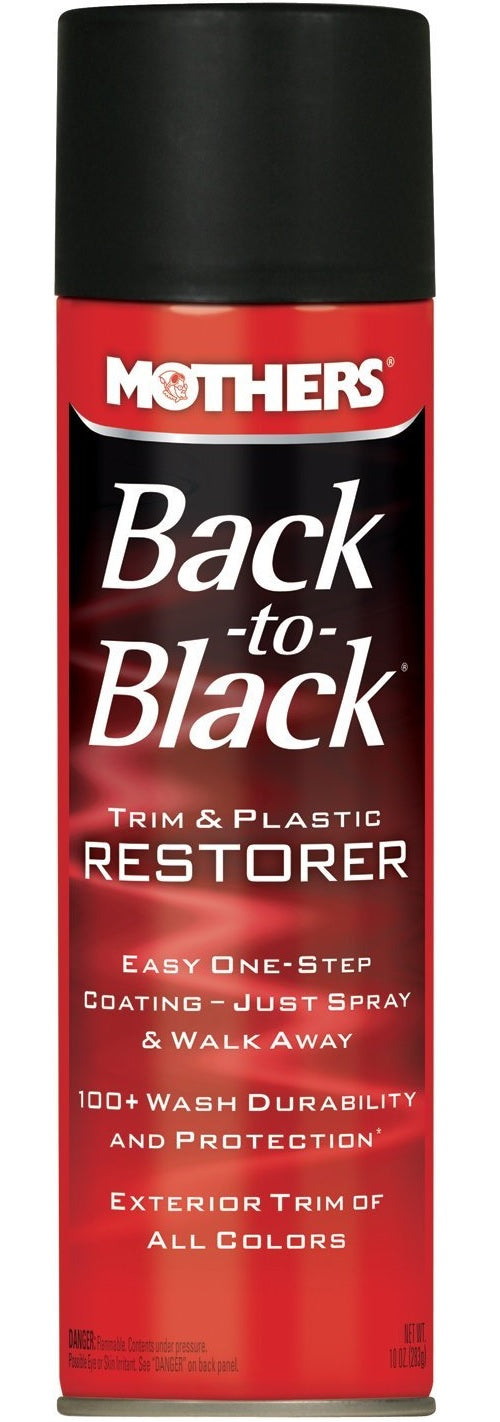 Mothers 06110 Back-To-Black Trim & Plastic Restorer, 10 Oz