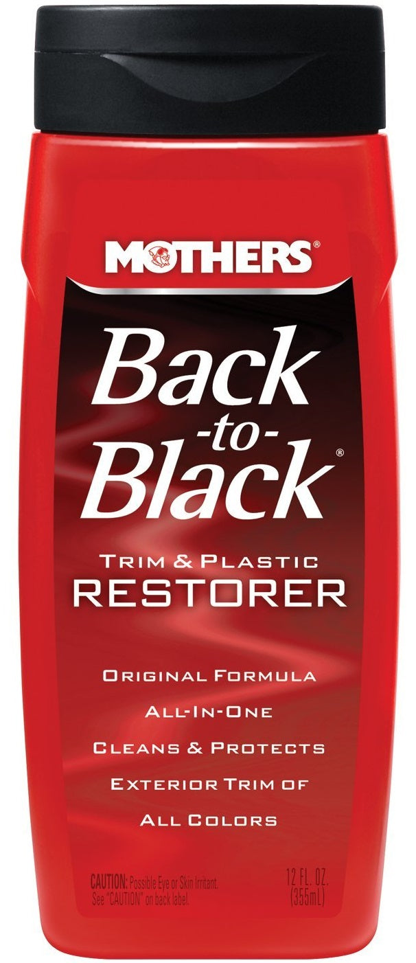 Mothers 06112 Back-To-Black Trim & Plastic Restorer, 12 Oz