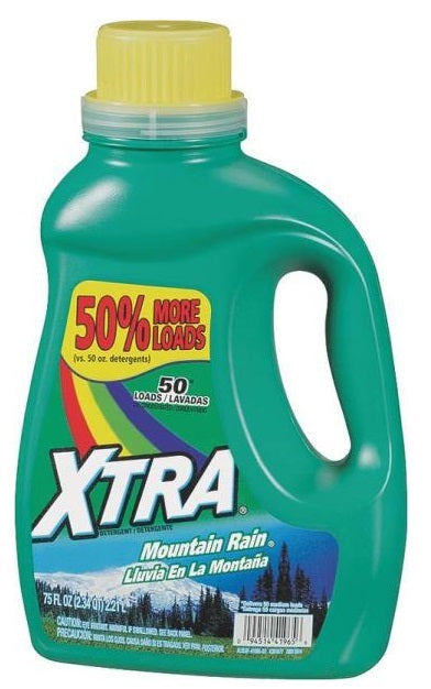 Xtra 41965 Mountain Rain Liquid Detergent, 75 Oz.