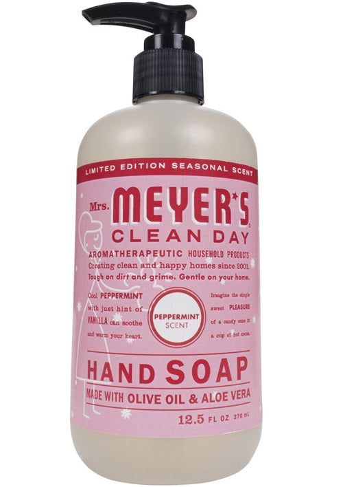 Mrs. Meyer's 70206 Clean Day Liquid Hand Soap, Peppermint, 12.5 Oz