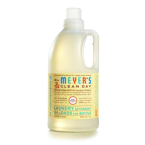 Mrs. Meyer's Clean Day 17511 Laundry Detergent, Baby Blossom, 64 Oz