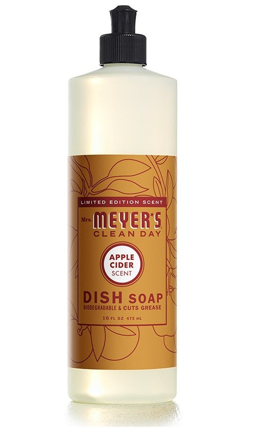 Mrs. Meyer's Clean Day 70050 Apple Cider Liquid Dish Soap, 16 Oz