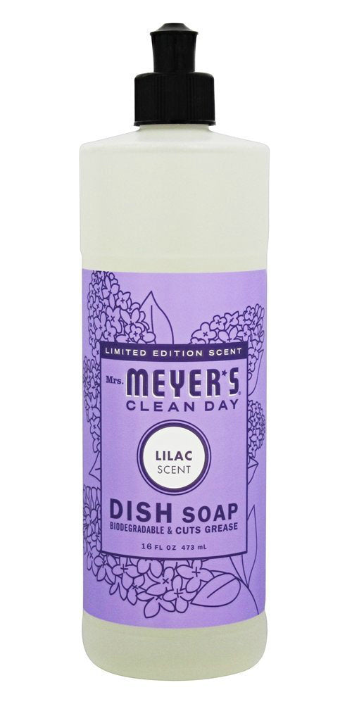 Mrs. Meyer's Clean Day 70058 Liquid Dish Soap, Lilac, 16 Oz