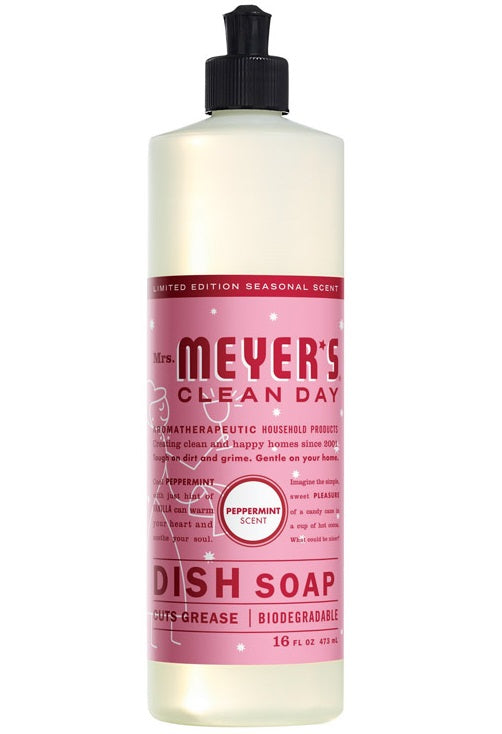 Mrs.Meyers 70212 Clean Day Liquid Dish Soap, Peppermint, 16 Oz