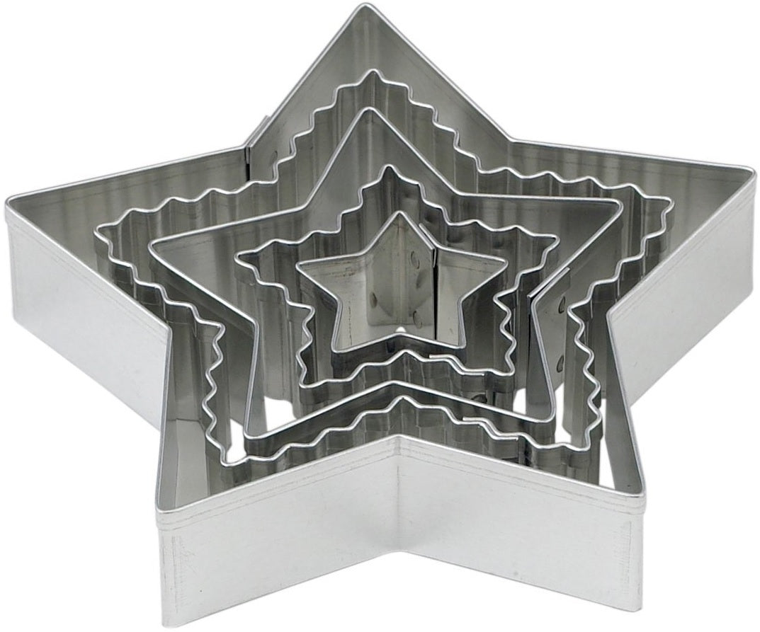 Mrs Anderson's 42153 Crinkle Star Cookie Cutters, Set of 5