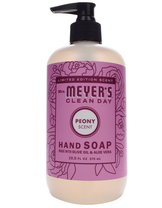 Mrs Meyer's Clean Day 17108 Liquid Hand Soap, Peony Scent, 12.5 Oz