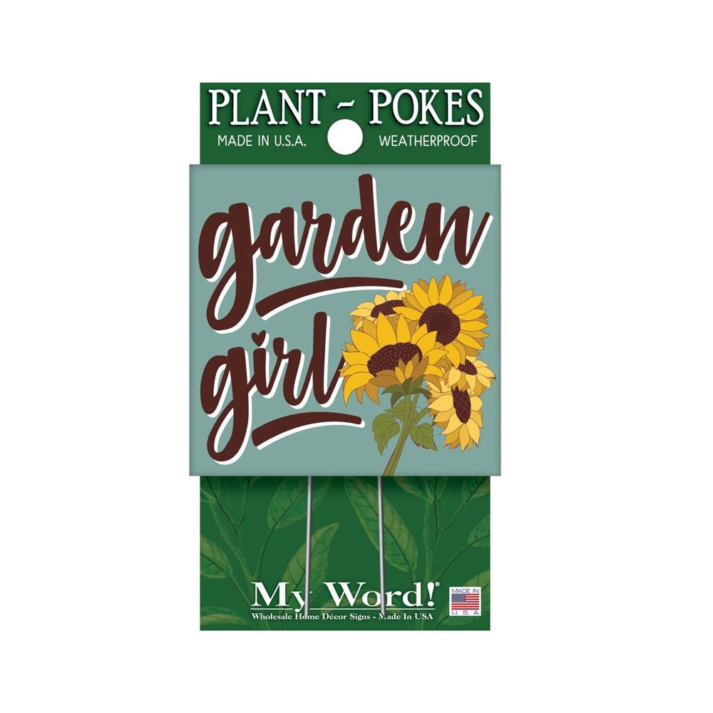 My Word 77816 Garden Girl Plant Pokes, 4 Inch