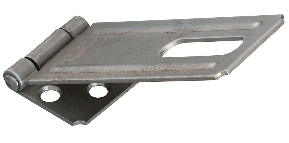 National Hardware N102-764 Non-swivel Safety Hasp, Hot Rolled Steel, Galvanized, 4-1/2"