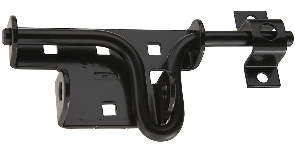 National Hardware N109-027 Sliding Bolt Door/Gate Latch, Black