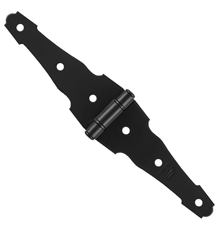 National Hardware N109-036 847 Ornamental Strap Hinges, Steel, Black, 4"