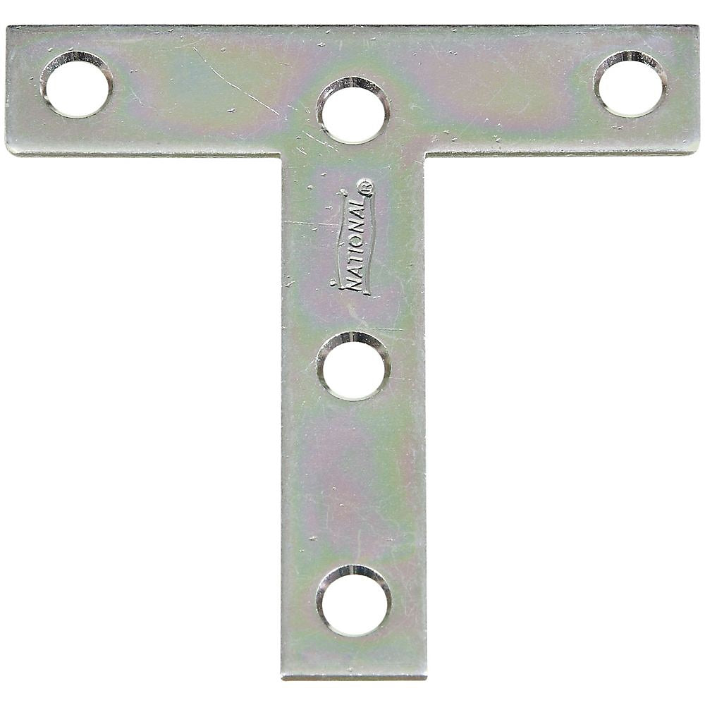 National Hardware N113-704 V116 Zinc Plated T-Plate, 3" X 3"