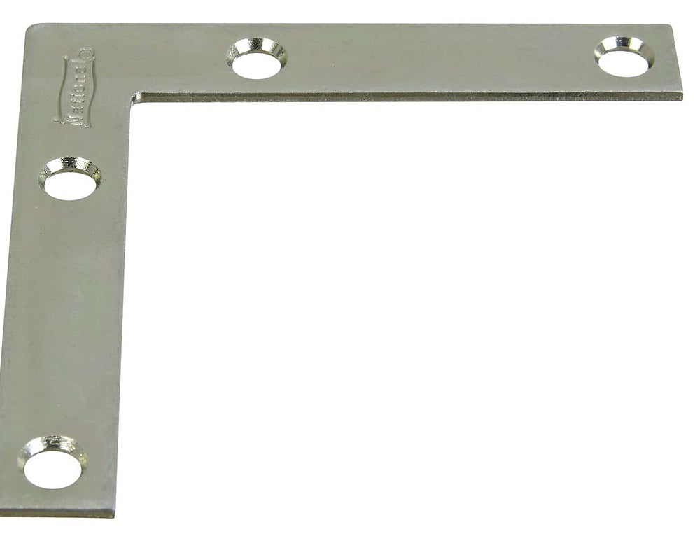 National Hardware N113-969 V117 Flat Corner Brace, 3" x 1/2" x 3", Zinc Plated