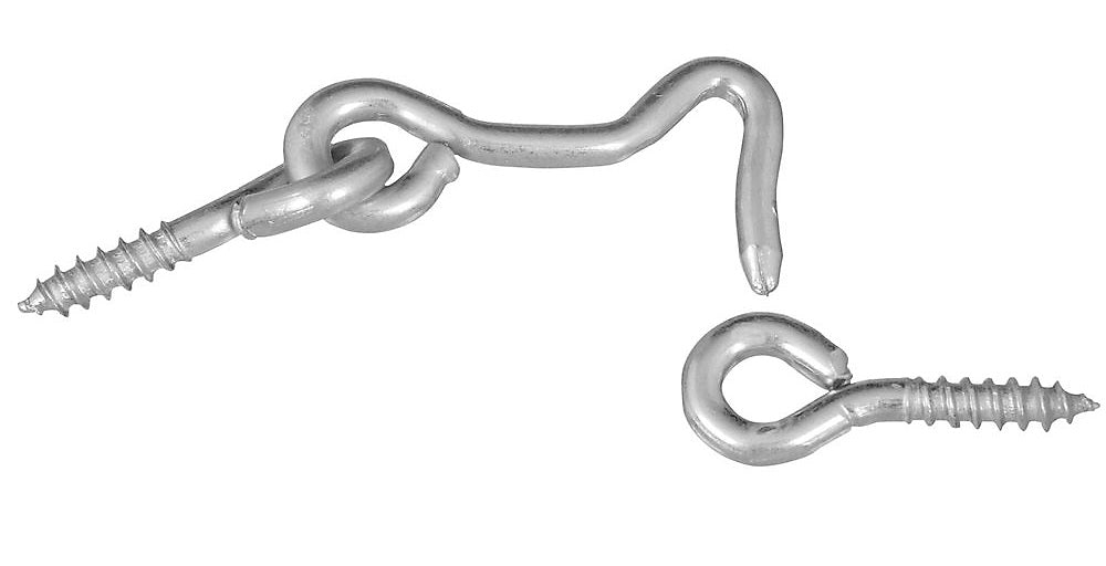 National Hardware N117-853  V2000 Hook and Eye, Steel, 1-1/2"