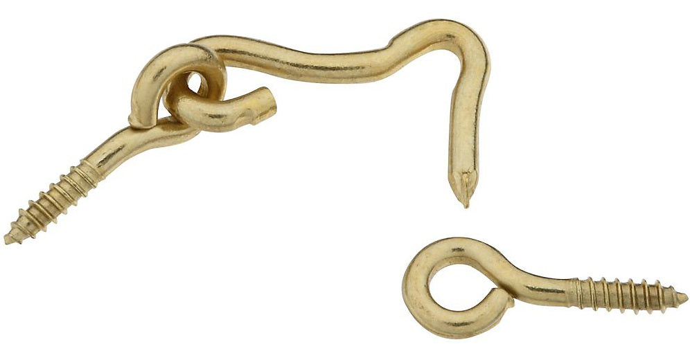 National Hardware N118-067 V2001 Hook And Eye, 1", Solid Brass